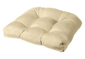 Rounded Back Tufted Chair Cushion: 21 x 21